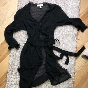 Black sheer lingerie robe✨